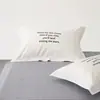 Funda de almohada larga de algodón de fibra larga, color liso estampado, estilo ins escandinavo 2025, nuevo lujo accesible, B&B, individual