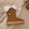 Botas de Nieve Cálidas con Suela Gruesa para Mujer 2026 Nuevo Estilo Invierno Aterciopelado Espeso Retro Algodón de Piel del Noreste