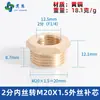 Adaptador de manómetro de cobre puro, reductor con roscas internas y externas M5M6M8M10M12M14*1.5M16 G1/4