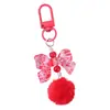 Llavero de Pompones de Colores Dulces Accesorios de Lazo Colgante de Decoración para Mochila Pequeño Regalo Creativo Cultural DIY