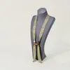 Colar Cachecol de Seda com Contas de Bolinhas Design de Nicho Feminino Corrente de Clavícula Ajustável Acessórios para Suéter