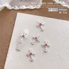 Nueva Joyería para Uñas Cruzadas Estilo Popular de Celebridad de Internet Joyería de Aleación DIY Diamante Rosa Joyería para Uñas Estilo Retro