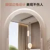 Espejo de Acero Inoxidable para Tienda de Ropa, Espejo de Cuerpo Entero, Espejo de Piso, Espejo de Vestir Móvil para el Hogar, Espejo Grande para Vestidor Adelgazante y Embellecedor