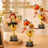 Regalo para el Día del Maestro: un ramo de trofeo de girasol tejido, de alta calidad y terminado, perfecto como un regalo considerado tanto para maestras como para maestros de jardín de infantes