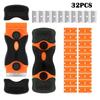 Conjunto de 32 peças de lâmina raspadora dupla face combinada adesivo de cola para vidros de carro etiqueta de parede ferramenta de limpeza