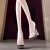 Sandalias de Tacón de Plataforma Grueso de Cristal Transparente de 12 cm para Modelo de Pasarela T-Stage, Zapatos para Mujer de Discoteca, Pasarela, Pole Dance