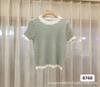 Estilo Verano Nuevo Transfronterizo Francés Xiaoxiang Tiene Base ~ Elegante Camiseta de Mujer con Rayas en Contraste Tejido de Punto Manga Corta para Mujer