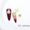 Ruyi Fugui Flor Dourada Nail Art Joias Casuais Estilo Nacional Método Antigo Galhos Dourados e Folhas de Jade Pacote de Material para Unhas Vestível DIY Acessórios