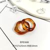 Anillo de acrílico de plástico de color irregular para mujer, directo de fábrica, estilo retro, rojo, NS, accesorios de joyería de viento, venta al por mayor