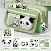 Estojo de Lápis Panda Conjunto de Papelaria Estilo Ins Caixa de Papelaria Para Voltar às Aulas Presente de Recompensa para Aluno do Ensino Fundamental Souvenirs de Papel e Caneta Atacado