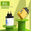 Carregador de Celular Duplo USB+3PD 240W Adequado para Apple Iphone16 Huawei Carregamento Rápido Cabeça TipoC Cabeça de Carregamento