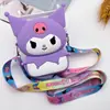Bolsa Cruzada Linda para Auriculares Sanrio Kuromi para Niños Celebridad de Internet Bolsa de Silicona Venta al por Mayor de Fábrica Compacta Jardín de Infancia