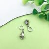 1 Nuevo Plata Antigua Gota de Aceite Aleación Serie Navideña Perla de Agujero Grande Colgante Colgante Pulsera DIY Accesorios de Joyería