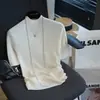 100% Lã Penteada Sem Costura Peça Única Gola Alta Curta Manga Curta Malha Camada Base Feminino Look Emagrecedor Top Primavera 909g