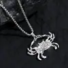 Moda Europea y Americana Estilo Neutro Lindo Personalidad Forma de Cangrejo Colgante Collar, Adecuado para Hombres y Mujeres Uso Diario y Regalo