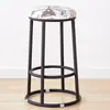 Silla de Barra, Taburete de Barra Redondo, Taburete de Barra KTV de Hierro Forjado, Taburete de Mostrador para Tienda de Teléfonos Móviles, Silla Alta Comercial