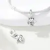 Pendente de Gato Cantante de Cobre Branco Mais Vendido Transfronteiriço Design de Nicho Moda Personalizada Acessórios de Joias para Pulseira DIY para Mulheres