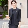 Chaqueta de Traje Blanca para Mujer Venta al por Mayor Otoño Nuevo Traje de Vestir Traje de Corte Slim Profesional Falda para Mujer