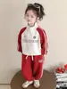 Ropa de Primavera para Niñas Conjunto de Sudadera Coreana 2025 Nuevo Estilo Occidental Moda Infantil Ropa Deportiva de Primavera y Otoño Conjunto de Dos Piezas