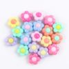 Cadena para teléfono móvil con cuentas de acrílico AB de 16 mm, color sólido, flor de ciruelo bicolor, hecha a mano, accesorios para bricolaje