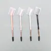 Peine de Aguja de Acero de Doble Cabeza Modelo Nuevo Transfronterizo Cepillo para Pestañas Brocha de Maquillaje Multifuncional de Doble Uso Cabezal de Cepillo Espiral Cepillo para Cejas