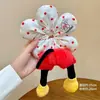Mickey Flor Ola Pelo del Trasero Círculo Bucle Intestinal Grande Cabeza de Bola de Felpa Linda Princesa en apuros Cuerda para Atar el Cabello Accesorios para el Cabello para Mujeres