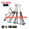 Cable de alimentación primero para expansión síncrona de luz de ventilador de cabeza de aviación 5v ARGB/12v RGB a SM3P 4p