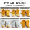 Guantes de Soldadura de Piel de Vaca Entera de Grado A de Doble Capa, Engrosados, Resistentes al Desgaste, Resistentes al Calor, Guantes para Conductor y Soldador, Guantes de Protección Laboral para Sitio de Construcción