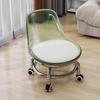 Taburete Pequeño Hogar Taburete Bajo Silencioso Polea para Niños Silla Pequeña Sala de Estar Banco para Adultos Respaldo Rueda Universal Taburete Bajo Pequeño