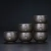 Xícara de Chá de Argila Roxa com Decoração Dourada, Xícara de Mestre Ruyi Auspicioso, Xícara de Chá de Cerâmica, Xícara de Mestre de Chá para Casa, Logo da Xícara de Chá