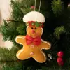 Hombre de jengibre navideño Decoraciones navideñas Colgantes para escaparates de centros comerciales Adornos de tela Muñeco de cinco estrellas Estrella de cinco puntas Árbol de Navidad