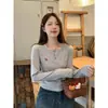 Camiseta Retro de Manga Larga Estilo Americano Talla Grande para Mujer Otoño Encaje Bordado Top Cubre-carne Chica Gordita Camisa Base Delgada