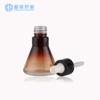 Atacado Spot Frasco Cônico de Vidro Transparente 30ml Frasco de Óleo Essencial com Fundo Grosso Frasco Recarregável de Amostra de Loção Essência