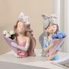 Florero Artístico con Adornos de Niña con Ramo Escandinavo Creativo para Sala de Estar Mesa de Comedor Entrada Mueble de TV Decoraciones para Arreglos Florales en Casa