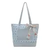 Costuras de Lazo Casual 2025 Nuevo Estilo Ropa de Trabajo Color Puro Gran Capacidad Lujo Accesible Textura Bufanda de Seda Bolso de Hombro para Mujer
