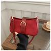 Bolsa de Mujer Casual Retro Simple Esmerilada para Viajero 2025 Invierno Nueva Gran Capacidad Cruzada Hombro Sobaco
