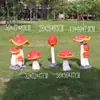 Adornos de Hongos Escultura de Fibra de Vidrio Patio Césped Exterior Hongos Paisaje de Jardín Artesanías Exhibición Decorativa