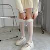 Calcetines finos de encaje Lolita de primavera y verano calcetines negros calcetines de felpa JK japonés calcetines blancos de media pantorrilla