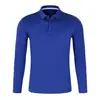 Camisa Polo de Algodón Puro de Manga Larga con Logo Impreso Publicidad Camisa Cultural Ropa de Trabajo Camiseta con Cuello Camisa Bordada Moda Otoñal Casual