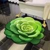 Alfombra de baño morada de fuego de buena suerte, alfombra absorbente con forma tridimensional 3D, alfombra de flores, alfombra de tierra de diatomeas para baño, secado rápido