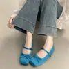Primeiro Encontro: Nova Coleção Primavera/Verão 2026 - Sapatilhas Femininas de Cetim com Bico Quadrado Estilo Ballet, Perfeitas para Combinar com Saias, Estilo Mary Jane