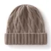 Gorro de Punto de Cachemira 2025 Otoño e Invierno Nuevo Estilo Unisex Trenzado Engrosado Casual Cálido Protección para Orejas y Protección contra el Frío