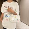 Bolsa de cosméticos de peluche Kabi con dibujos animados, bolsa de almacenamiento de gran capacidad, portátil para estudiantes, bolsa de viaje para artículos de tocador y cosméticos