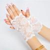 Guantes de protección solar para mujer, finos, de medio dedo, para conducir, con encaje, abiertos, para cubrir cicatrices, tatuajes, mangas largas, protección de muñeca de verano, decoración