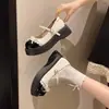 Otoño 2026 Nuevos Zapatos de Charol Gruesos Mary Jane Franceses de Lazo de Moda para Mujer Zapatos Pequeños de Cuero