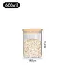 Pote de Vidro Selado Transfronteiriço Pote de Vidro Borossilicato para Chá Pote de Armazenamento de Frutas Secas Cereal Doce Pote de Vidro com Tampa