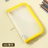 Bolsa de Almacenamiento Transparente con Patrón Diagonal A6 Cremallera Impermeable de PP Bolsa para Documentos Gran Capacidad Estudiante Papelería Portatarjetas de Identificación Venta al por Mayor