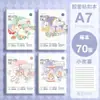 Cuaderno de Plástico con Cubierta de Dibujos Animados A7 Cuaderno de Bolsillo para Estudiantes con Cierre Cuaderno Portátil Mini Cuaderno de Alto Valor