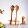 Nova e criativa caixa de armazenamento de talheres em madeira de acácia, organizador de utensílios de cozinha, porta-hashis e caixa de madeira para organizar facas e garfos
