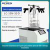 Experimento de tecnologia de líquen LC-10N-50D secador a vácuo por liofilização com manifold múltiplo e prensa de bancada para liofilização prévia
